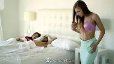 Play Brunette Women After Waking Up Both Fuck The Young Man