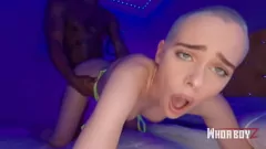 Oynat Minyon beyaz bebeğim Craves siyah horoz: ırklararası derin throat creampie