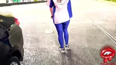 Reproducir BBW Hotwife es arado por una BBC en la estación de servicio