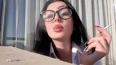 Sexy Smoking Mistress Nika: Cigarette Fetish and Smoke Play